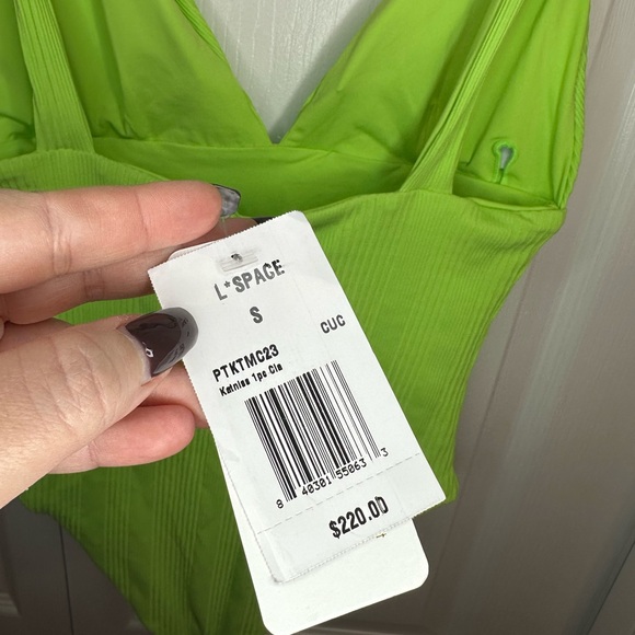 NWT L*Space Katniss One Piece Swimsuit Cucumber sz.S - Picture 6 of 8